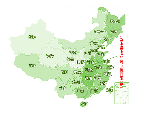 仲博防爆电机网络销售分布图